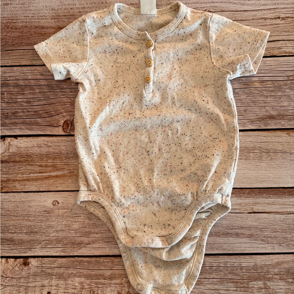 H&M Beige Speckled Baby Bodysuit